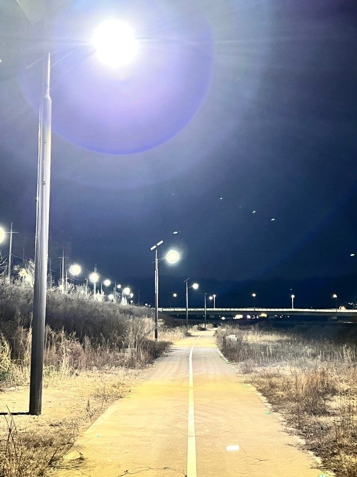 울진 부구천 태양광가로등