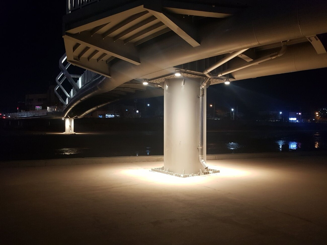 오천 냉천 인도교(포은교) 경관조명 설치공사